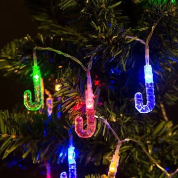 LED Коледни лампички 20xLED 2,25м многоцветни бастунчета