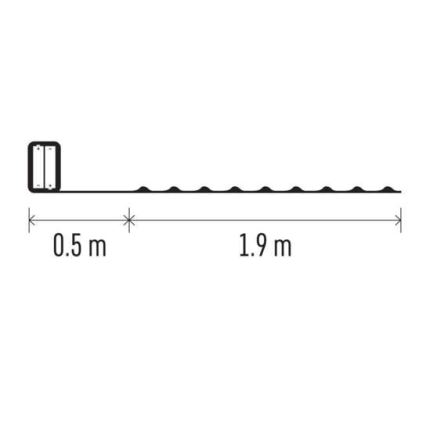 LED Коледни лампички 20xLED/2,4м топло бяло