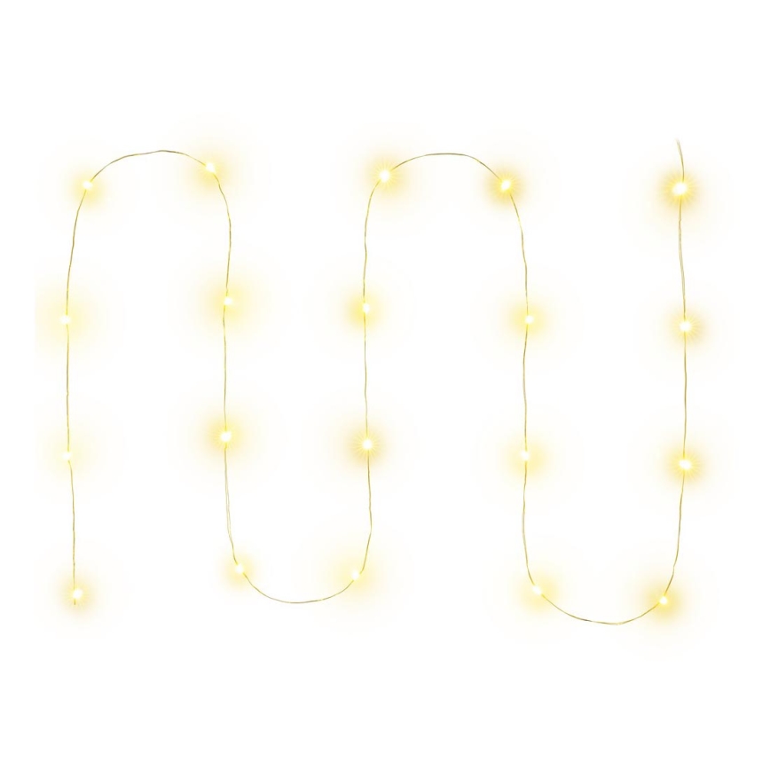 LED Коледни лампички 20xLED/2xAA 2,3м топло бяло