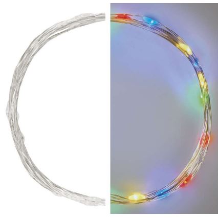 LED Коледни лампички 20xLED/2xAA 2,4m многоцветен