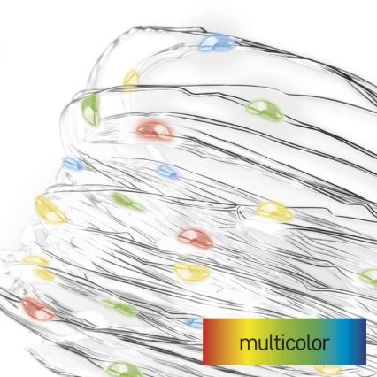 LED Коледни лампички 20xLED/2xAA 2,4m многоцветен