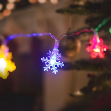 LED Коледни лампички 20xLED/3xAA 2,3м многоцветни