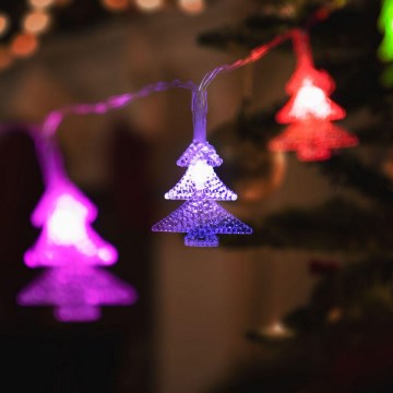 LED Коледни лампички 20xLED/3xAA 2,3м многоцветни