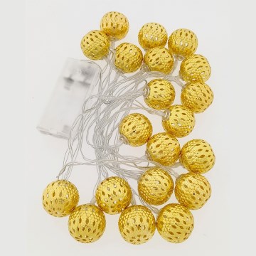 LED Коледни лампички 20xLED/3xAA 2,5м топло бели