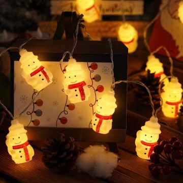 LED Коледни лампички 20xLED/3xAA/топло бял 3,3 м снежен човек