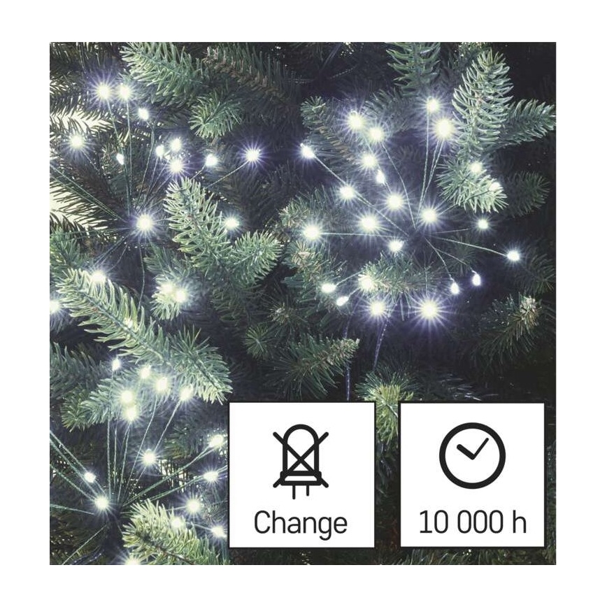 LED Коледни лампички 300xLED/8,2м студено бяло