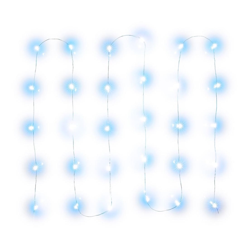 LED Коледни лампички 30xLED/3xAA 3,3м студено бели