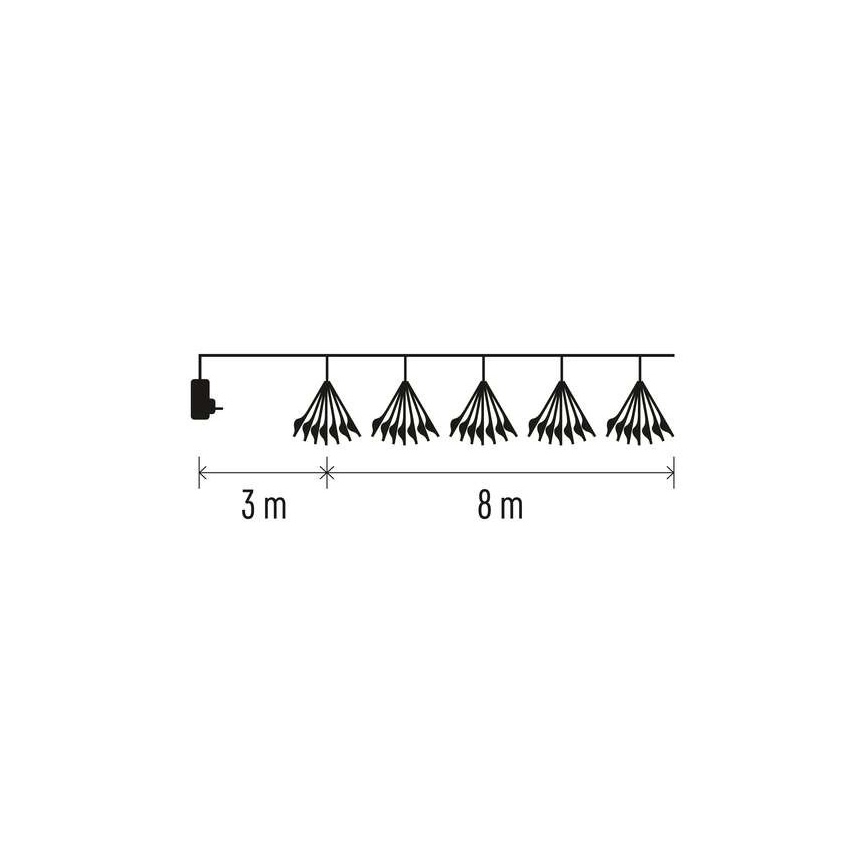 LED Коледни лампички 450xLED/11м топло бяло