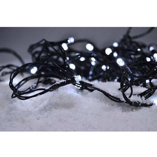LED Коледни лампички 50xLED/8 функции 8м IP44 студено бели