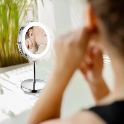 LED Козметично огледало LED/3W/6V 4xAA IP44