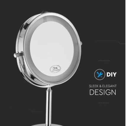 LED Козметично огледало LED/3W/6V 4xAA IP44