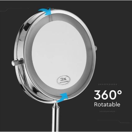 LED Козметично огледало LED/3W/6V 4xAA IP44