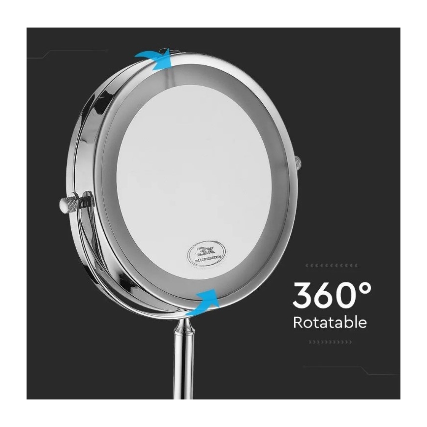 LED Козметично огледало LED/3W/6V 4xAA IP44