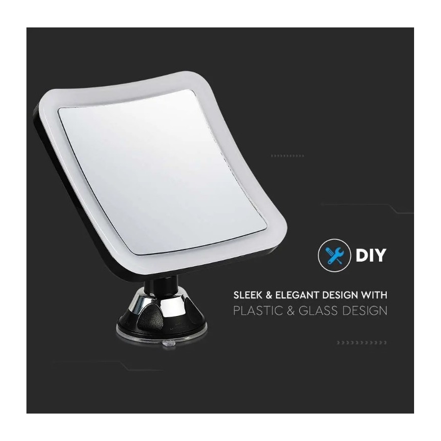 LED Козметично огледало LED/3,2W/4,5V 3xAA IP44