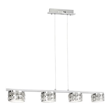 LED Кристален полилей на въже ALEX 4xLED/20W/230V