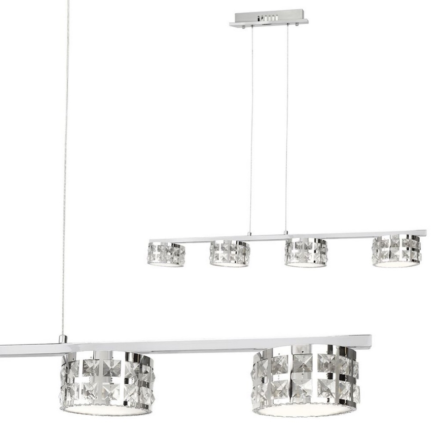 LED Кристален полилей на въже ALEX 4xLED/20W/230V