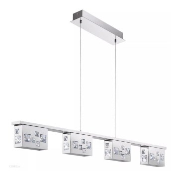 LED Кристален полилей на въже TRESANA 4xLED/5,8W/230V