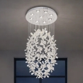 LED кристален таванен полилей SAMOA LED/30W/230V Ø 40 см лъскав хром + дистанционно управление