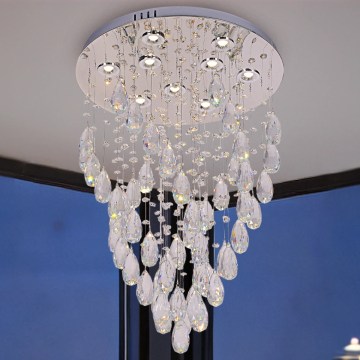 LED Кристално таванно осветително тяло MAJURO LED/30W/230V Ø 45 см лъскав хром + дистанционно управление
