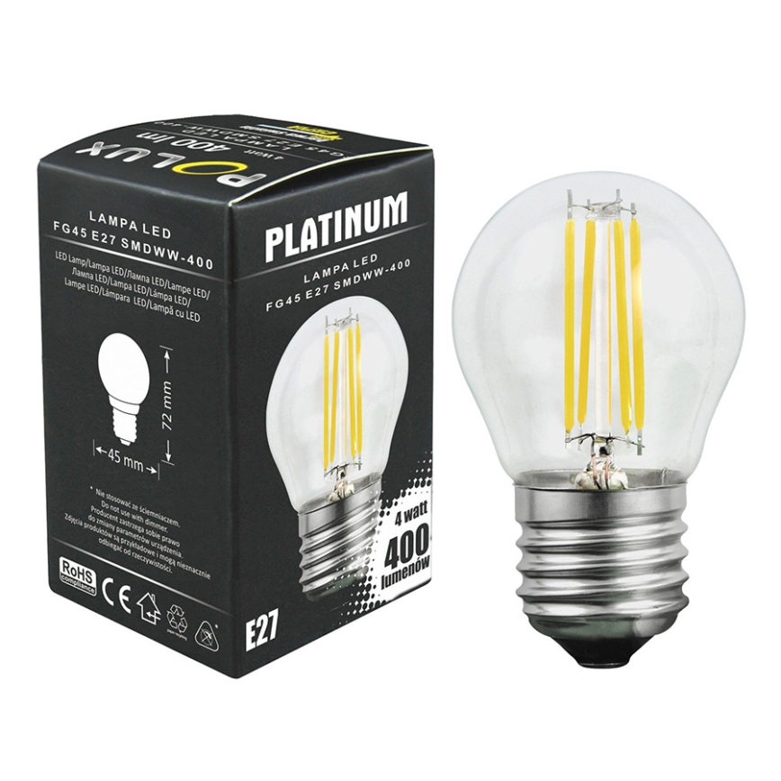 LED Крушка 1xE27/4,5W/230V 3000K