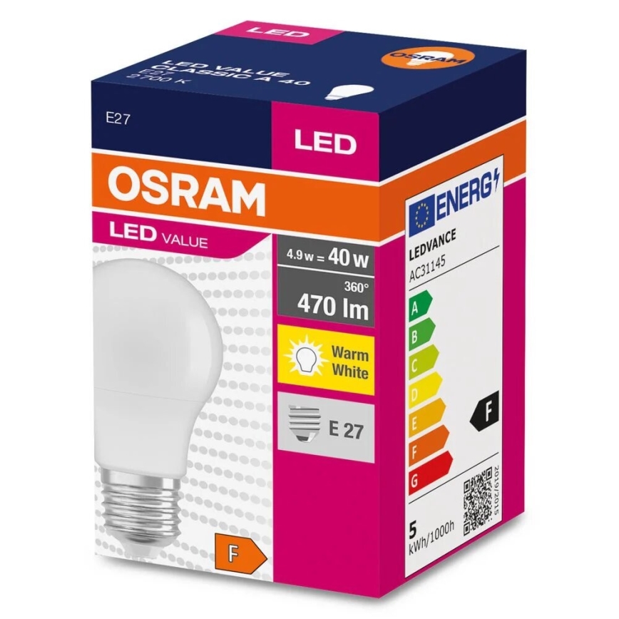 LED Крушка A40 E14/4,9W/230V 2700K - Osram