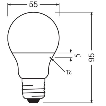 LED Крушка A40 E27/4,9W/230V 2700K - Osram