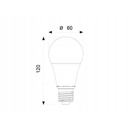 LED Крушка A60 E27/12W/230V 3000K