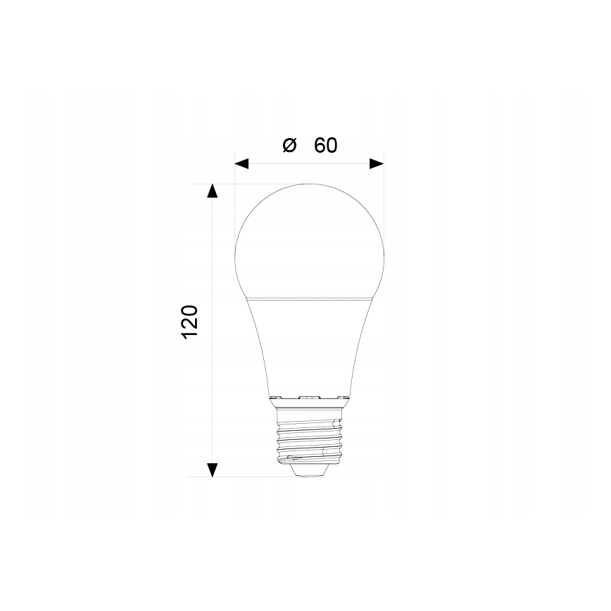 LED Крушка A60 E27/12W/230V 3000K