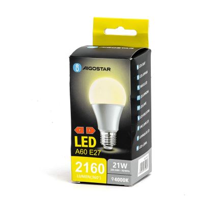 LED Крушка A60 E27/21W/230V 4000K - Aigostar