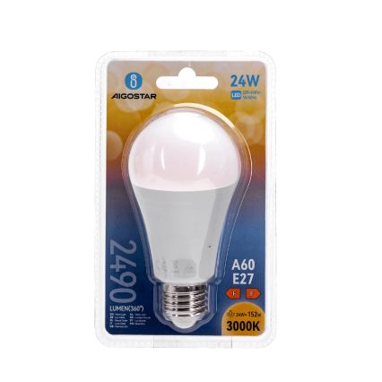 LED крушка A60 E27/24W/230V 3000K - Aigostar