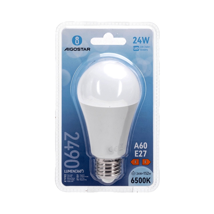 LED крушка A60 E27/24W/230V 6500K - Aigostar