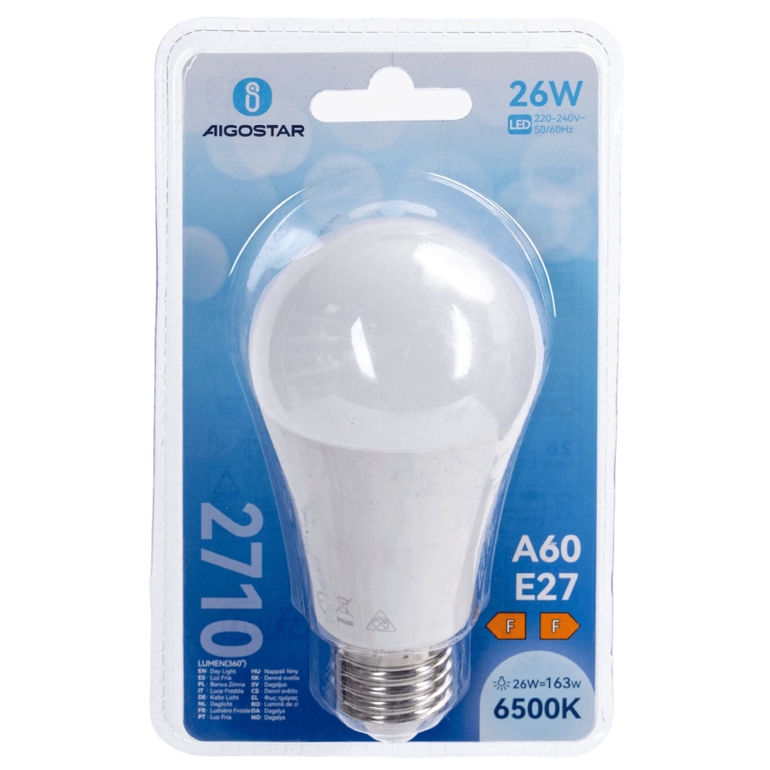 LED крушка A60 E27/26W/230V 6500K - Aigostar