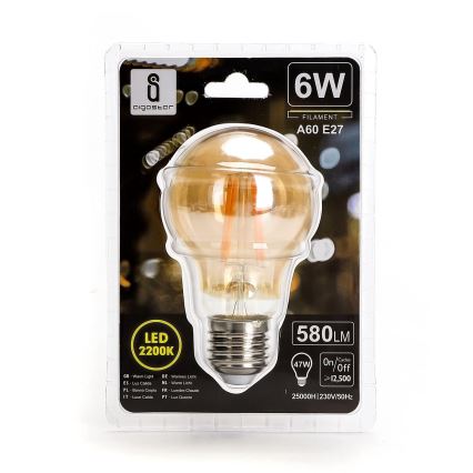 LED Крушка A60 E27/6W/230V 2200K - Aigostar