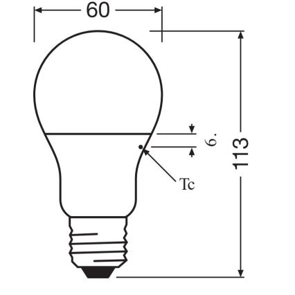 LED Крушка A60 E27/8,5W/230V 2700K - Osram