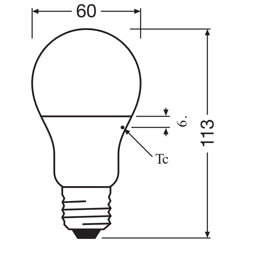 LED Крушка A60 E27/8,5W/230V 2700K - Osram