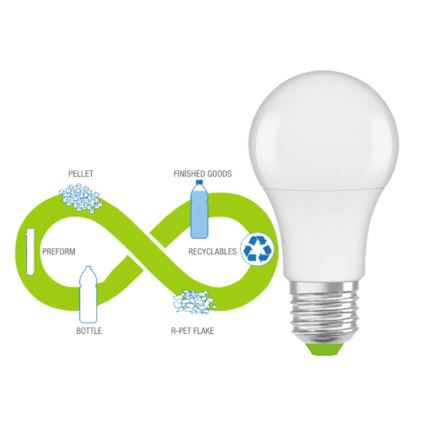 LED крушка от рециклирана пластмаса A60 E27/8,5W/230V 4000K - Ledvance