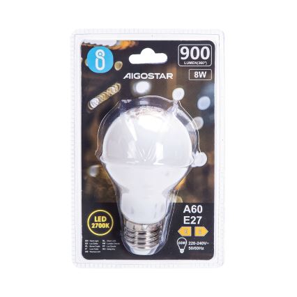 LED крушка A60 E27/8W/230V 330° 2700K - Aigostar