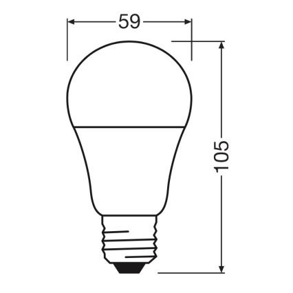 LED крушка A60 E27/8W/230V 6500K - Osram