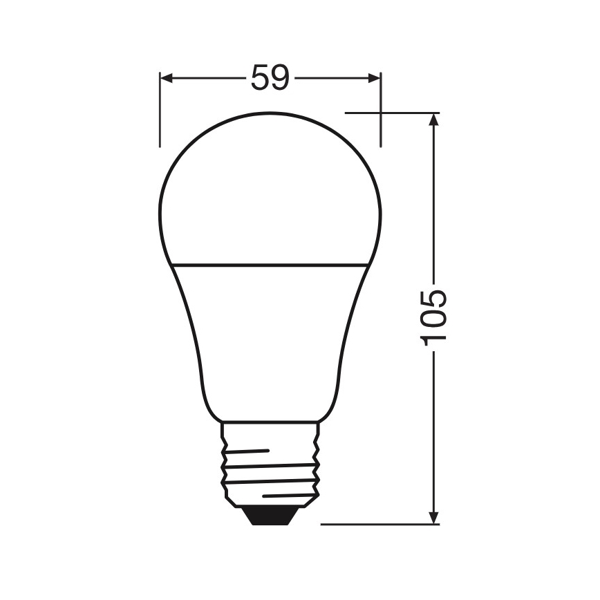 LED крушка A60 E27/8W/230V 6500K - Osram