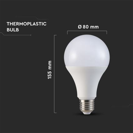 LED Крушка A80 E27/20W/230V 4000K