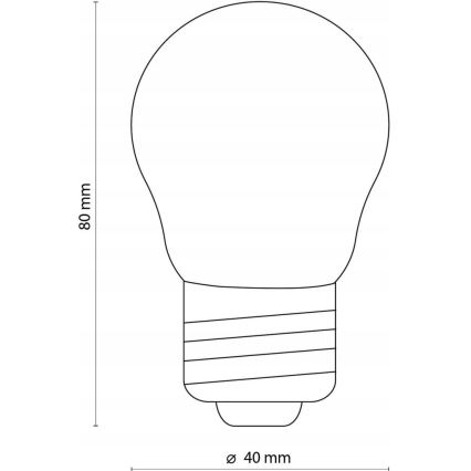 LED крушка AMBER G45 E27/4,5W/230V 2200K