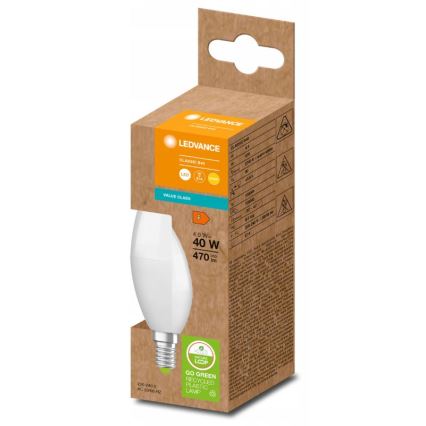 LED крушка от рециклирана пластмаса B40 E14/4,9W/230V 2700K - Ledvance