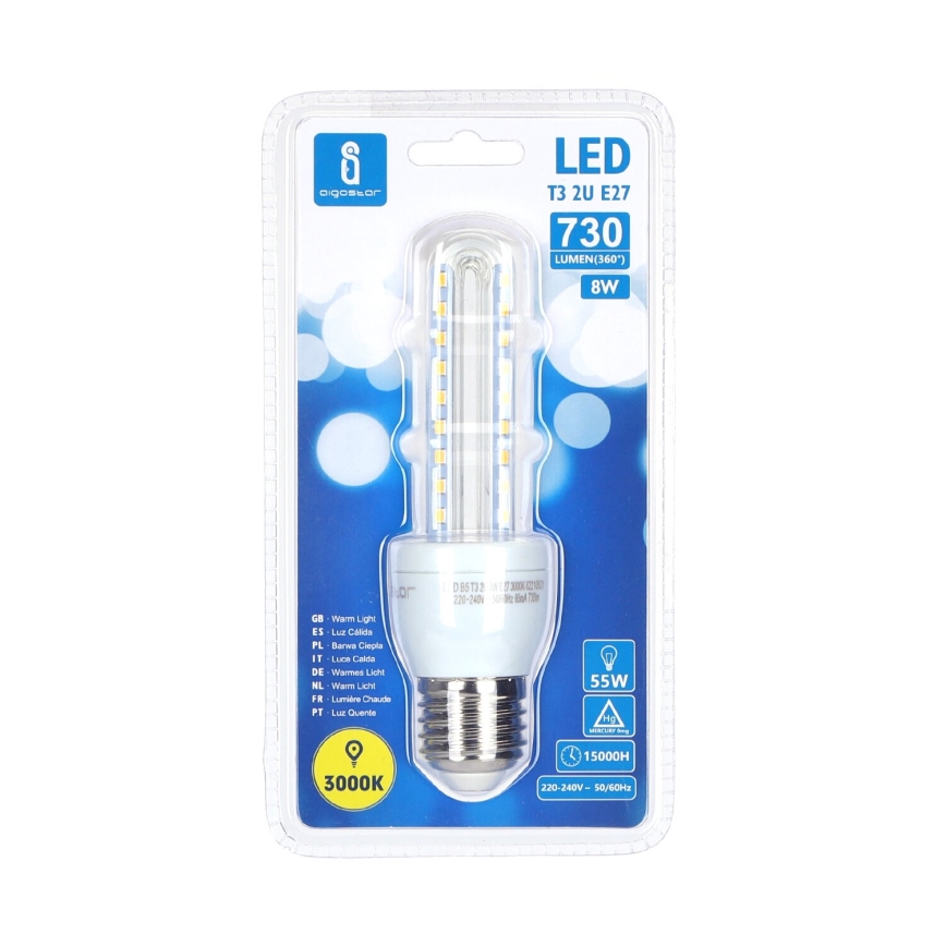 LED Крушка B5 E27/8W/230V 3000K - Aigostar