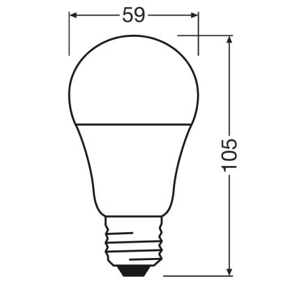 LED крушка CLASSIC A60 E27/8W/230V 2700K - Ledvance