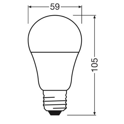 LED крушка CLASSIC A60 E27/8W/230V 4000K - Ledvance