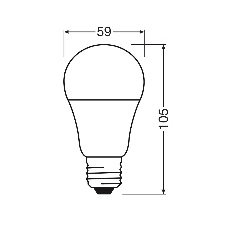 LED крушка CLASSIC A60 E27/8W/230V 4000K - Ledvance