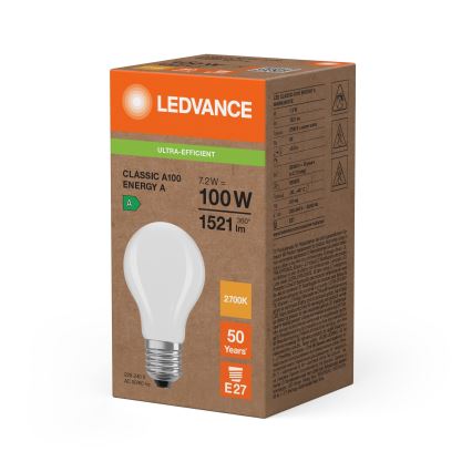 LED крушка CLASSIC FILAMENT A60 E27/7,2W/230V 2700K - Ledvance