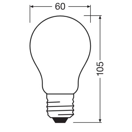 LED крушка CLASSIC FILAMENT A60 E27/7,2W/230V 2700K - Ledvance