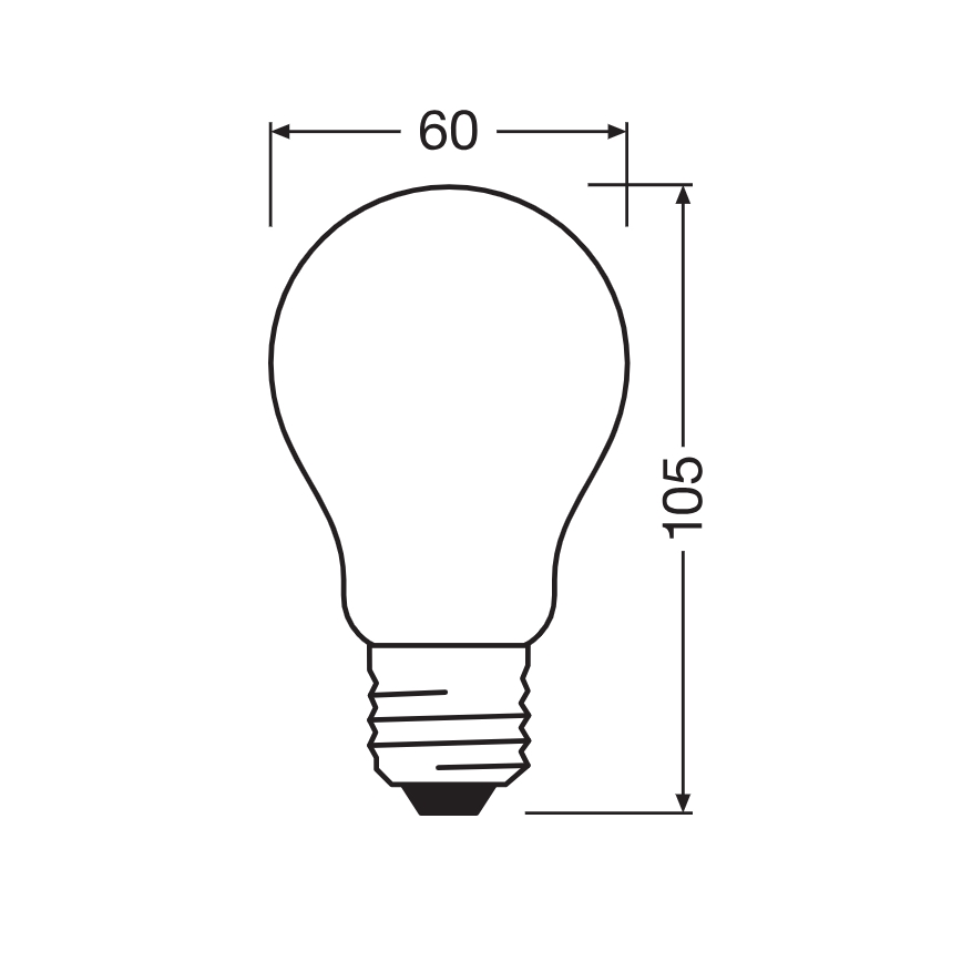 LED крушка CLASSIC FILAMENT A60 E27/7,2W/230V 2700K - Ledvance