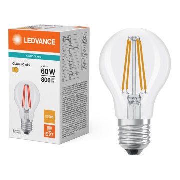 LED крушка CLASSIC FILAMENT A60 E27/7W/230V 2700K - Ledvance